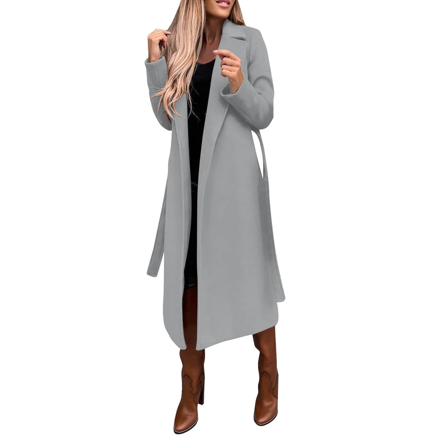 Women's Elegant Woolen Long Coat