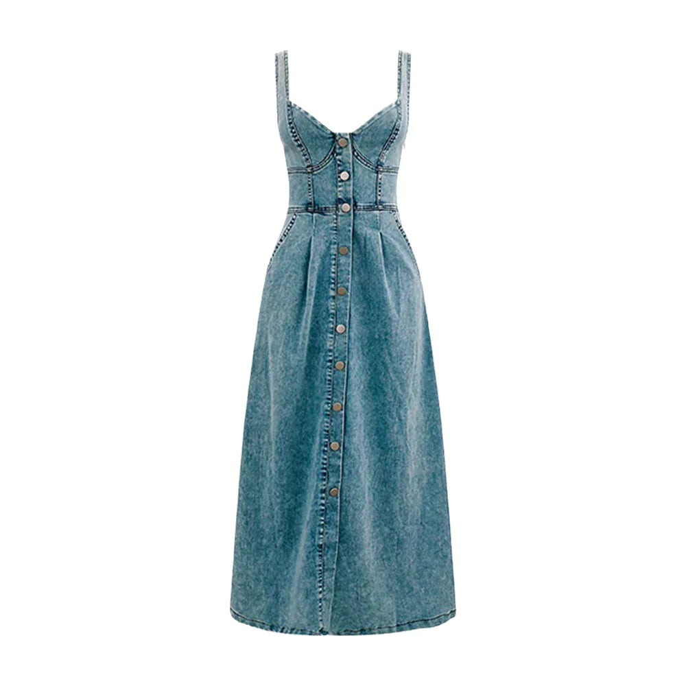 UrbanCharm Denim Midi Dress