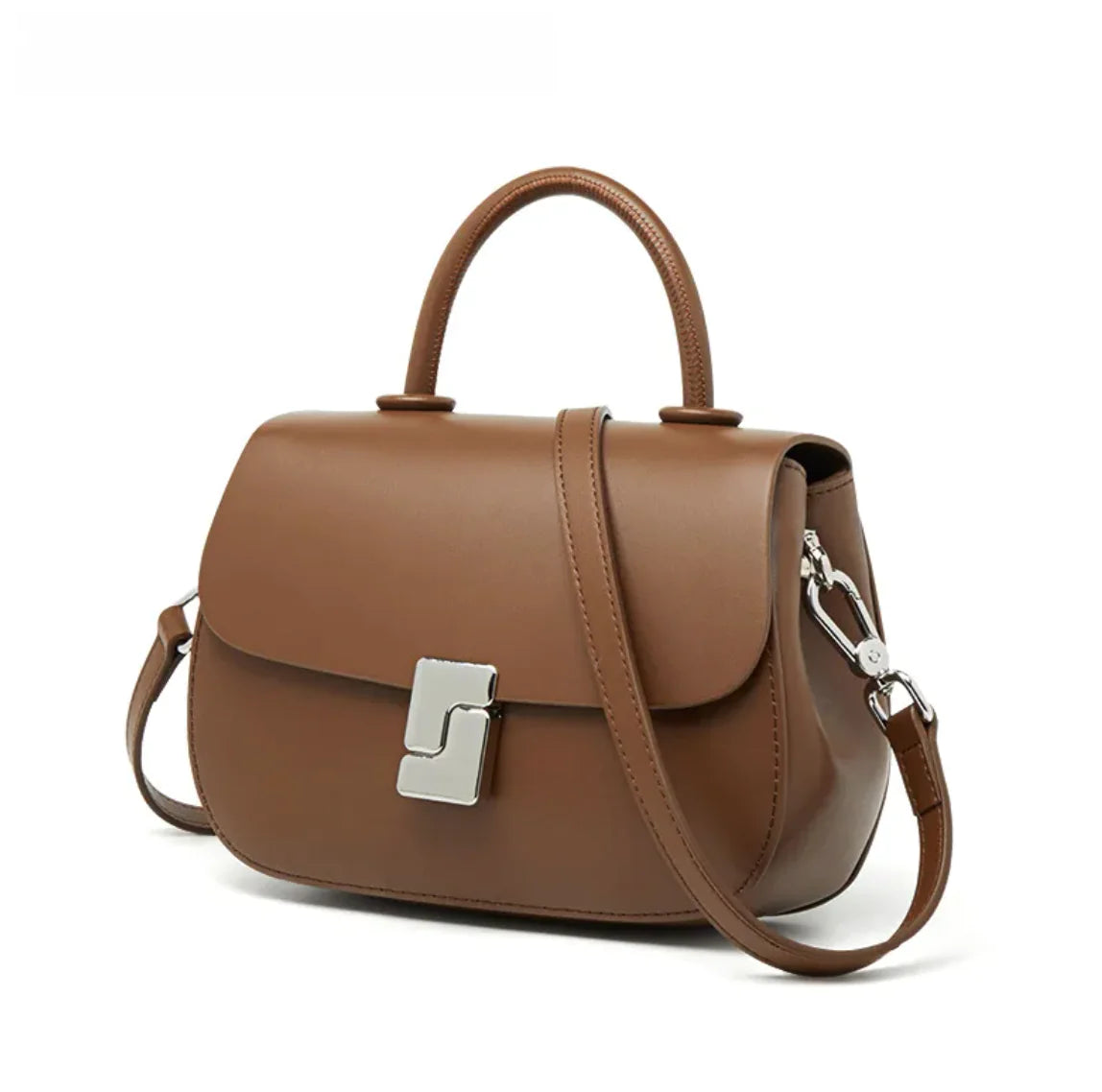 Retro Leather Saddle Crossbody Bag