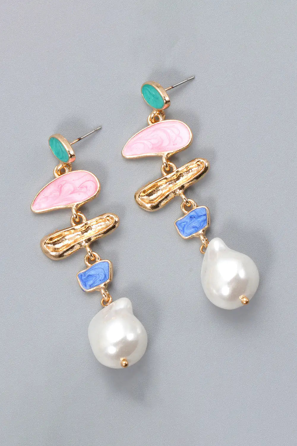 Synthetic Pearl Dangle Earrings