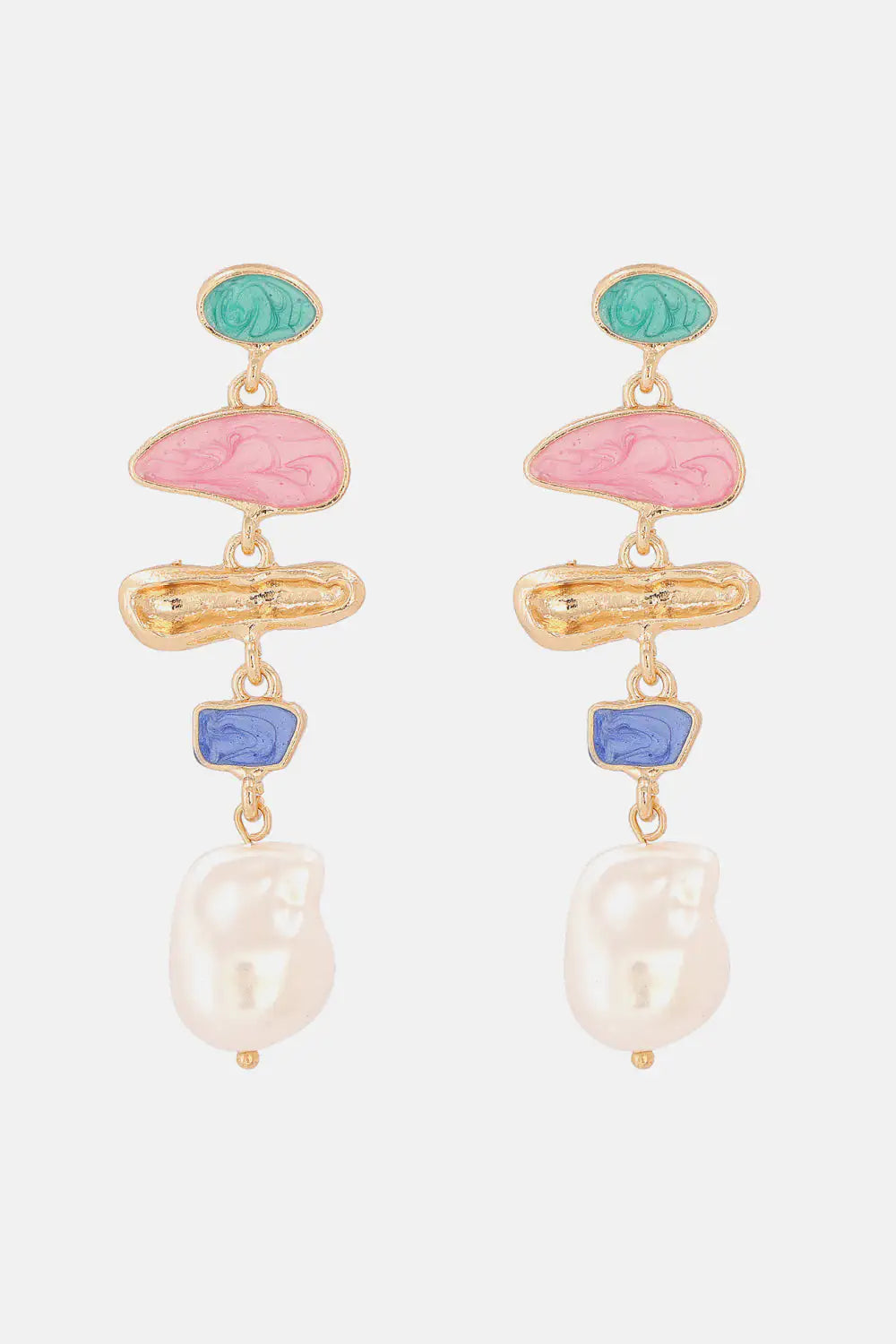 Synthetic Pearl Dangle Earrings