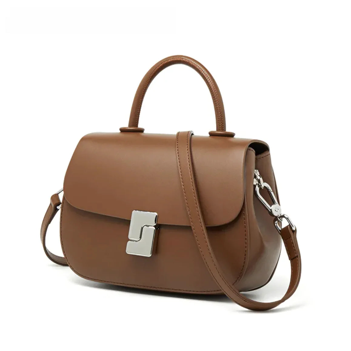 Retro Leather Saddle Crossbody Bag