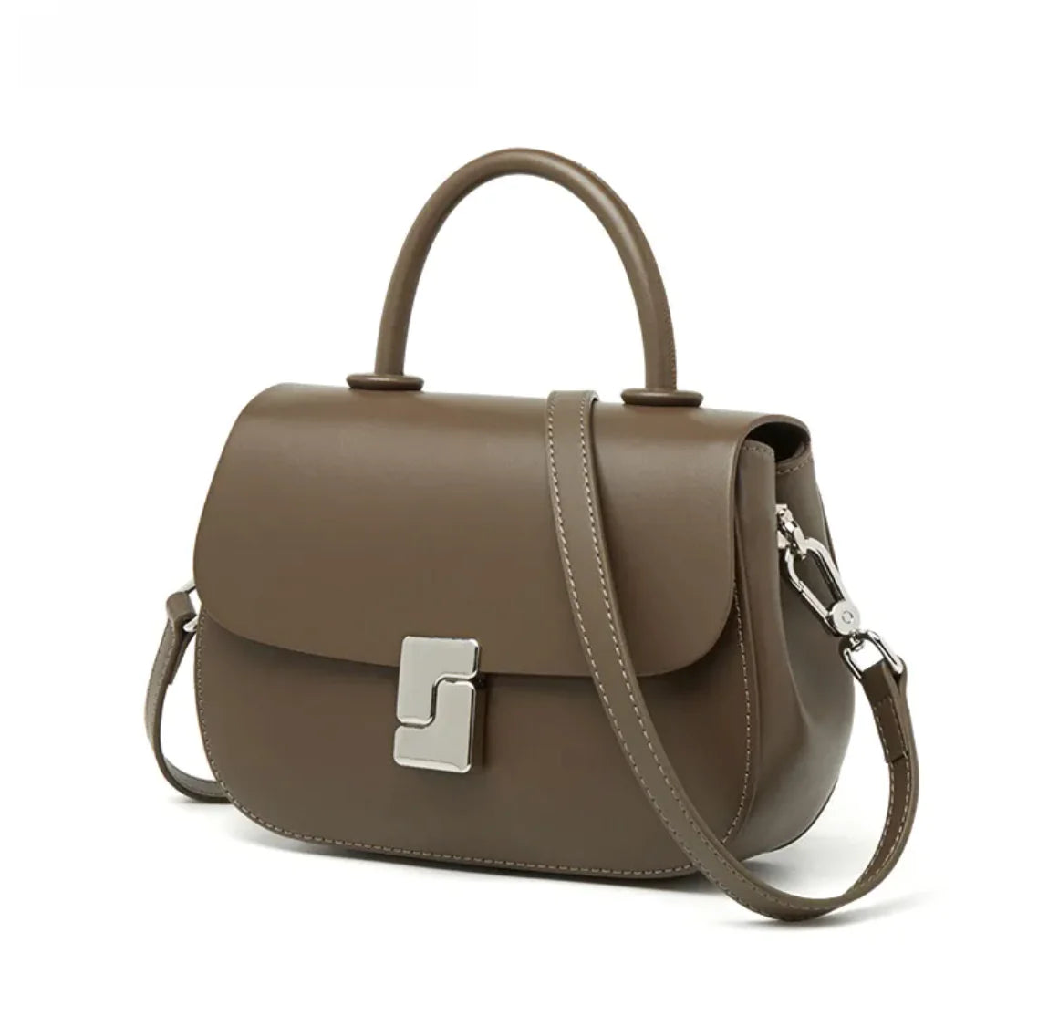 Retro Leather Saddle Crossbody Bag