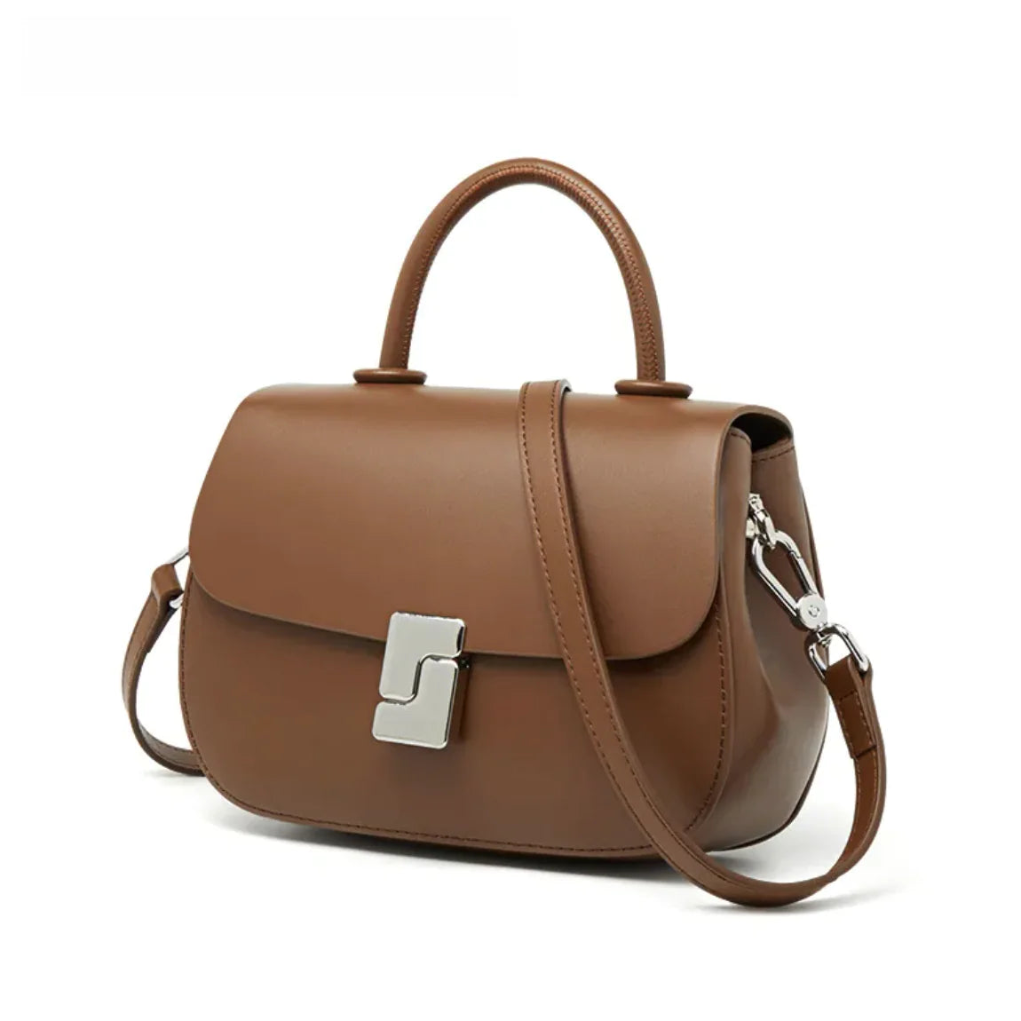 Retro Leather Saddle Crossbody Bag