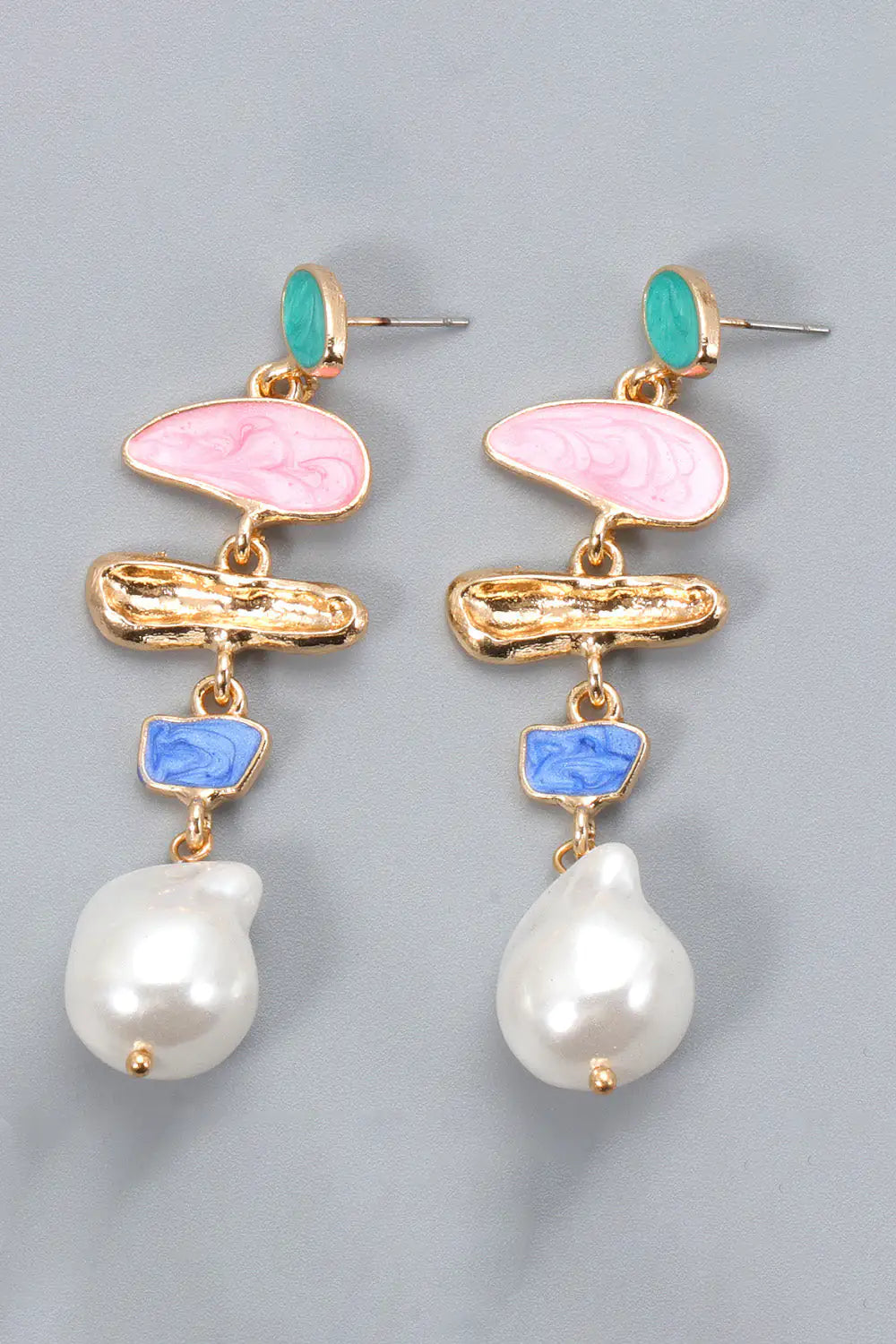 Synthetic Pearl Dangle Earrings