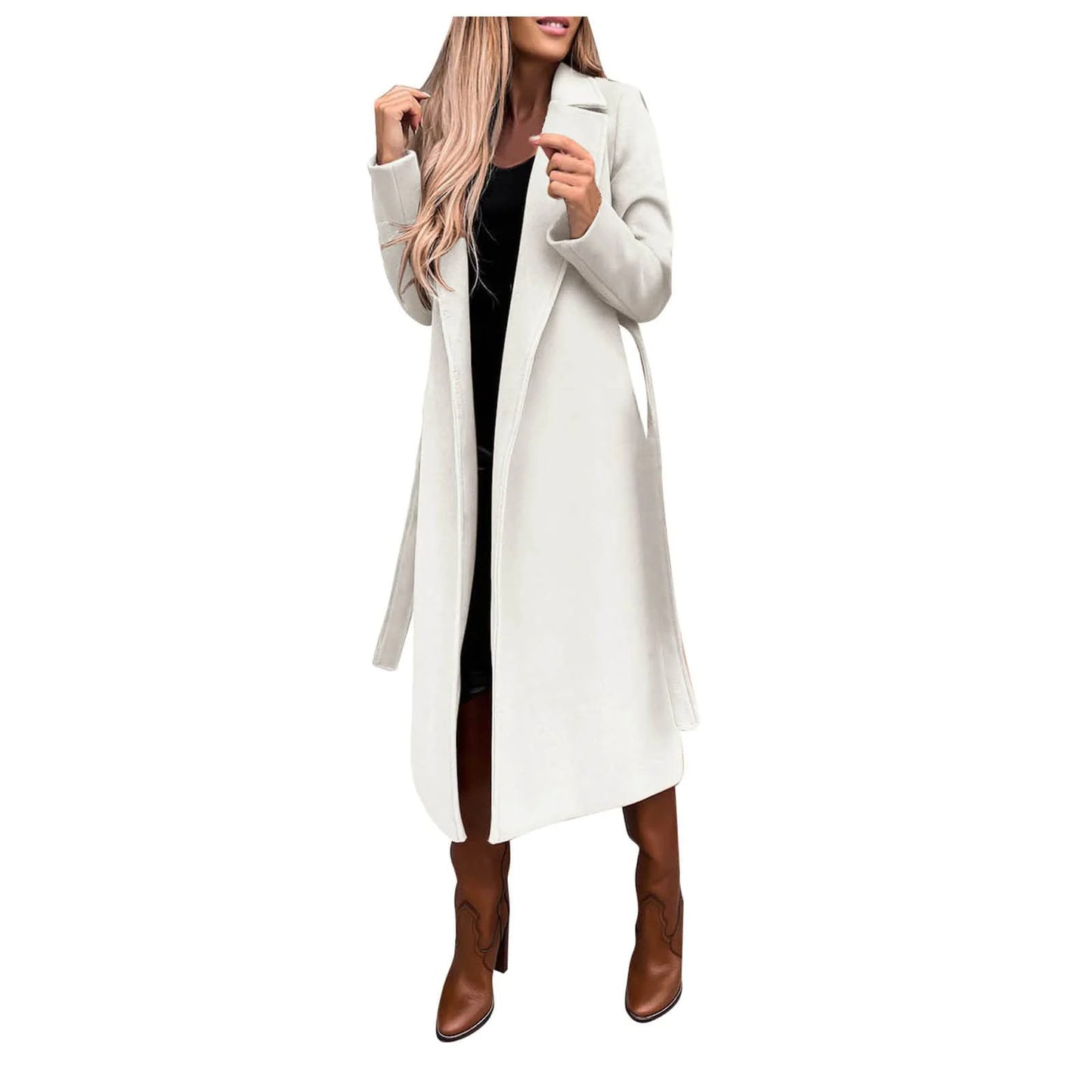 Women's Elegant Woolen Long Coat